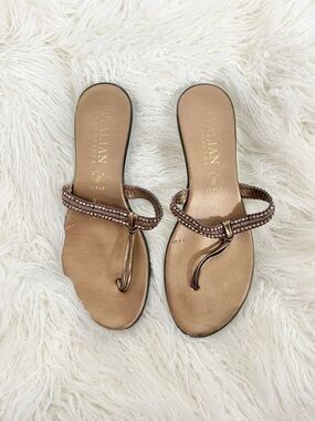 Italian Shoemakers Rhinestone Embellished Y2K-Style Sandals Size 9.5